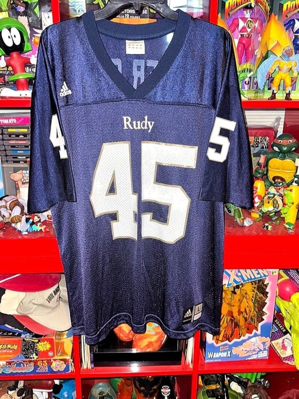 Vintage Adidas Notre Dame x Rudy “Never Quit” x Football Jersey